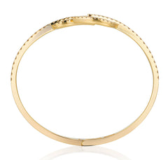 CRM Twin Leaves Diamond Bangle