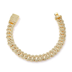 CRM 12mm Iced Out Miami Cuban Bracelet