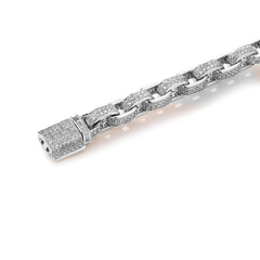 CRM Iced Out Box Link Bracelet