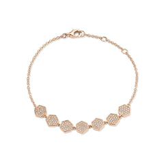 CRM Hex Link Diamond Bracelet