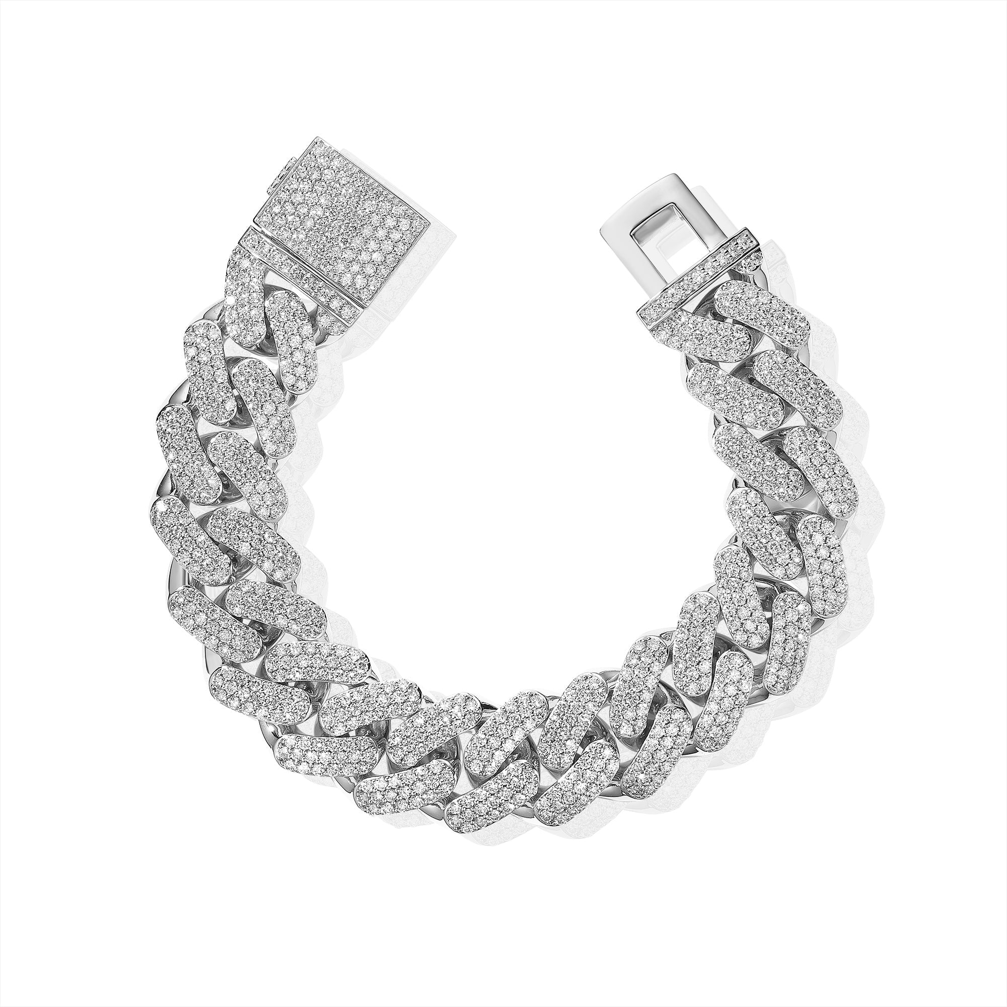 Apzzic 8mm Hip Hop Miami Cuban Link Chain Iced Out Rhinestone Zircon Paved  Gold Plated Full CZ Diamond Bracelet for Men Women Gold 8Inch | Amazon.com