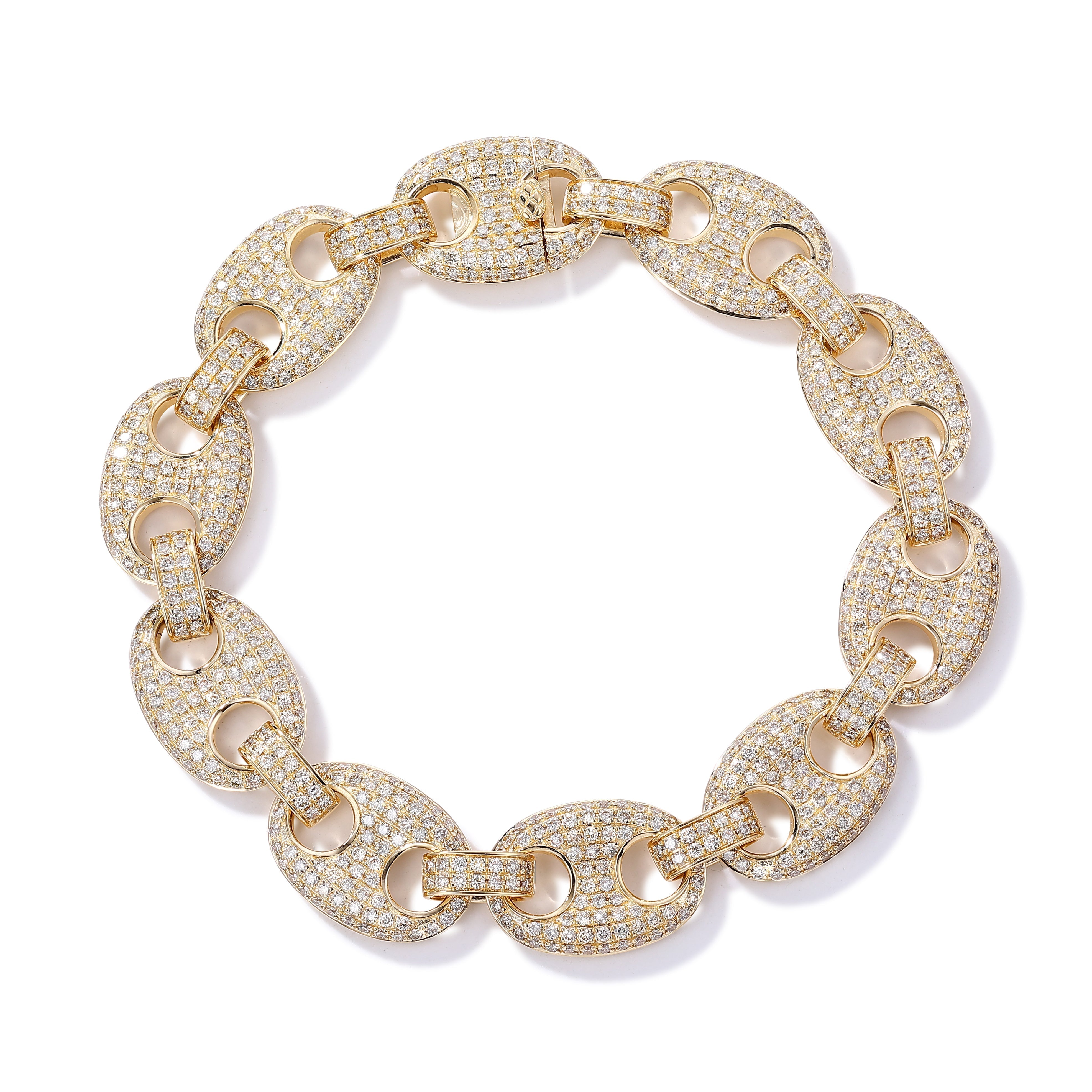 13mm Iced Out Gucci Link Bracelet | CRM Jewelers
