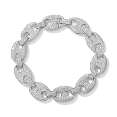 CRM 13mm Iced Out Gucci Link Bracelet