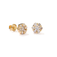 CRM Flower Set Diamond Earrings