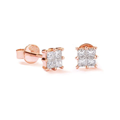 CRM Classic Princess Cut Diamond Earrings