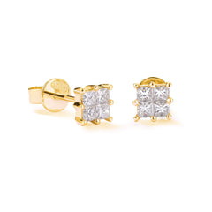 CRM Classic Princess Cut Diamond Earrings