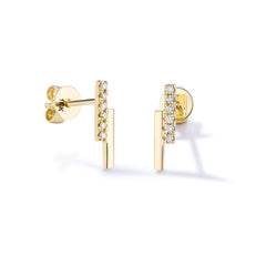 CRM Modern Minimal Diamond Earrings