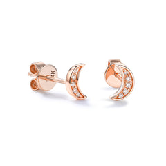 CRM Crescent Moon Stud Earrings