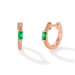 CRM Emerald Eye Huggie Earrings