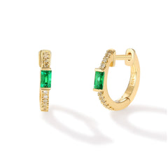 CRM Emerald Eye Huggie Earrings