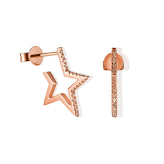 CRM Diamond Half-Star Earrings