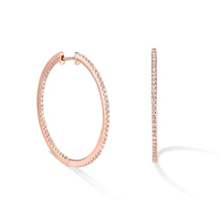 CRM Diamond Halo Hoop Earrings