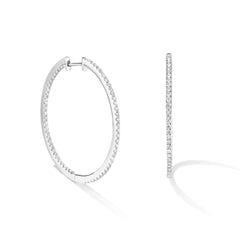 CRM Diamond Halo Hoop Earrings