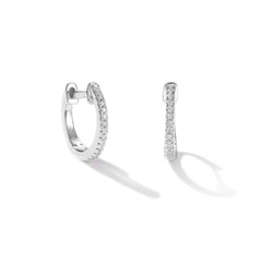 CRM Brilliant Whispers Diamond Huggie Earrings