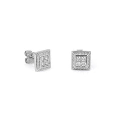 CRM Trapezoid Prism Diamond Earrings