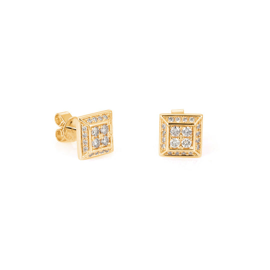 CRM Trapezoid Prism Diamond Earrings
