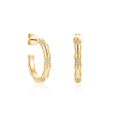 CRM Gleaming Hoopla Diamond Earrings