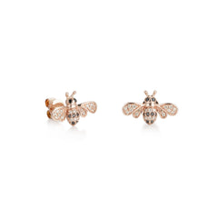 CRM Diamond Bumblebee Stud Earrings