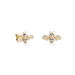 CRM Diamond Bumblebee Stud Earrings