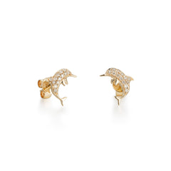 CRM Diamond Dolphin Earrings