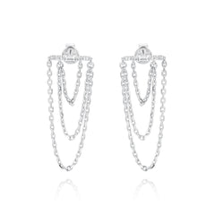 CRM Golden Cascade Diamond Earrings