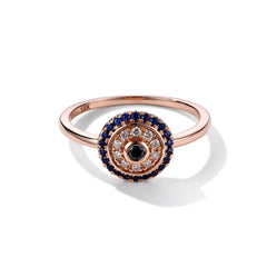 CRM Round Evil Eye Diamond Ring