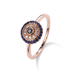 CRM Round Evil Eye Diamond Ring