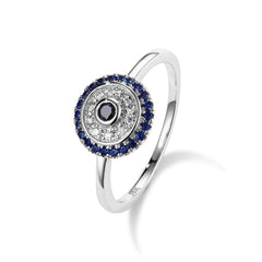 CRM Round Evil Eye Diamond Ring