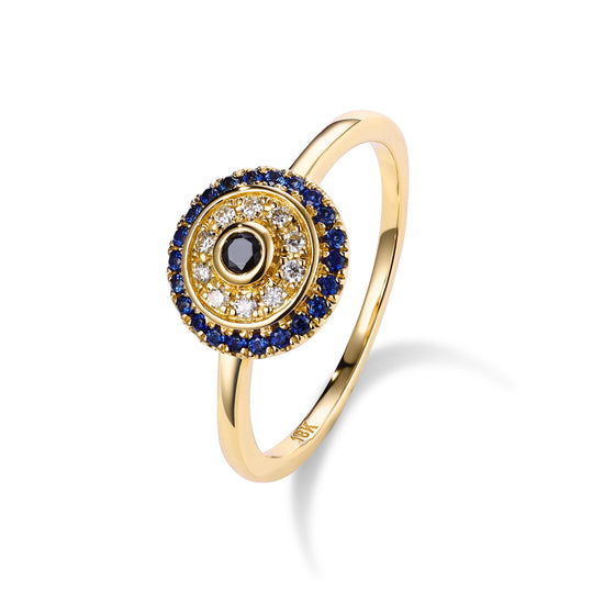 CRM Round Evil Eye Diamond Ring