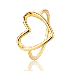 CRM Gold Halo Heart Ring