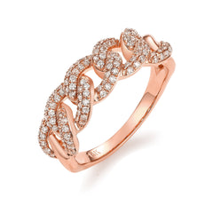 CRM Diamond Curved Cuban Link Ring