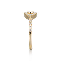 CRM 10 Pointer Evil Eye Diamond Solitaire Ring