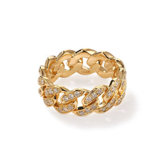 CRM Iced Out Diamond Cuban Link Ring