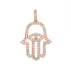 CRM Halo Humsa Diamond Pendant