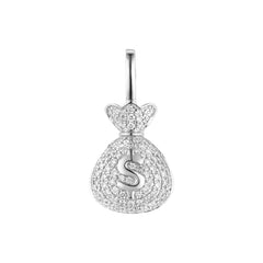 CRM Diamond Money Bag Pendant