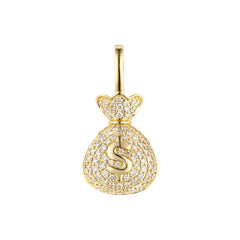 CRM Diamond Money Bag Pendant