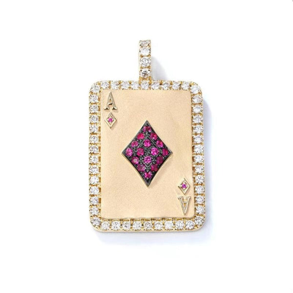 CRM Ace of Bling Card Pendant