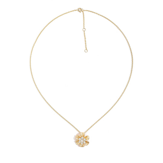 CRM Blossoming Flower Diamond Pendant