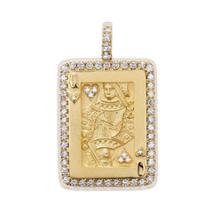 CRM Queen of Hearts Card Pendant