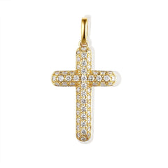 CRM Diamond Cross Pendant