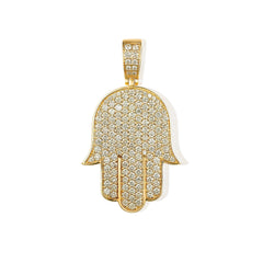 CRM Diamond Flower Set Humsa Pendant