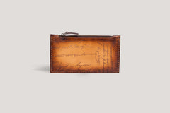 Zipper Card Holder Honey Brown