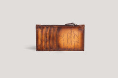 Zipper Card Holder Honey Brown