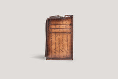 Zipper Card Holder Honey Brown