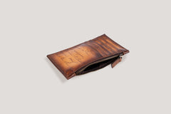 Zipper Card Holder Honey Brown