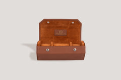 Hexagon Watch Roll - Togo Camel for Three Watches