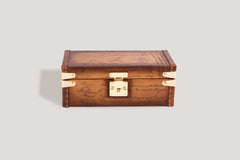 Petra Watch Case - Parchment Patina Honey Brown