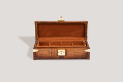 Petra Watch Case - Parchment Patina Honey Brown