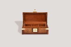Petra Watch Case - Parchment Patina Honey Brown