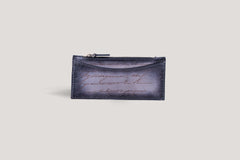 Long Zipper Card Holder Grey